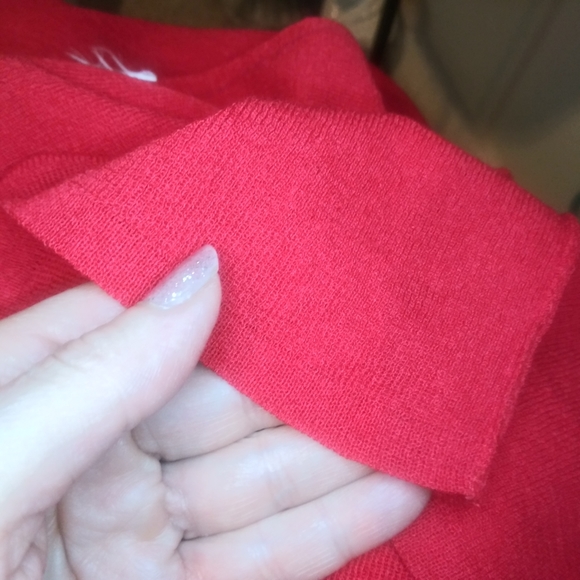 Love Moschino Red Ruffled Collar Sweater Dress - Picture 11 of 12